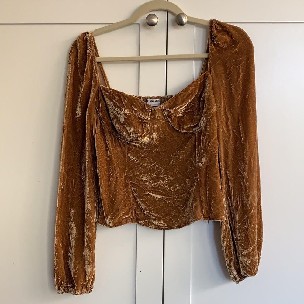 Reformation Mallory velvet top - Picture 6 of 8
